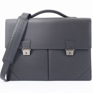 Dunhill Men's Sidecar A4 Double Document Case in Black